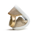 sandale flexibile din piele aurii
